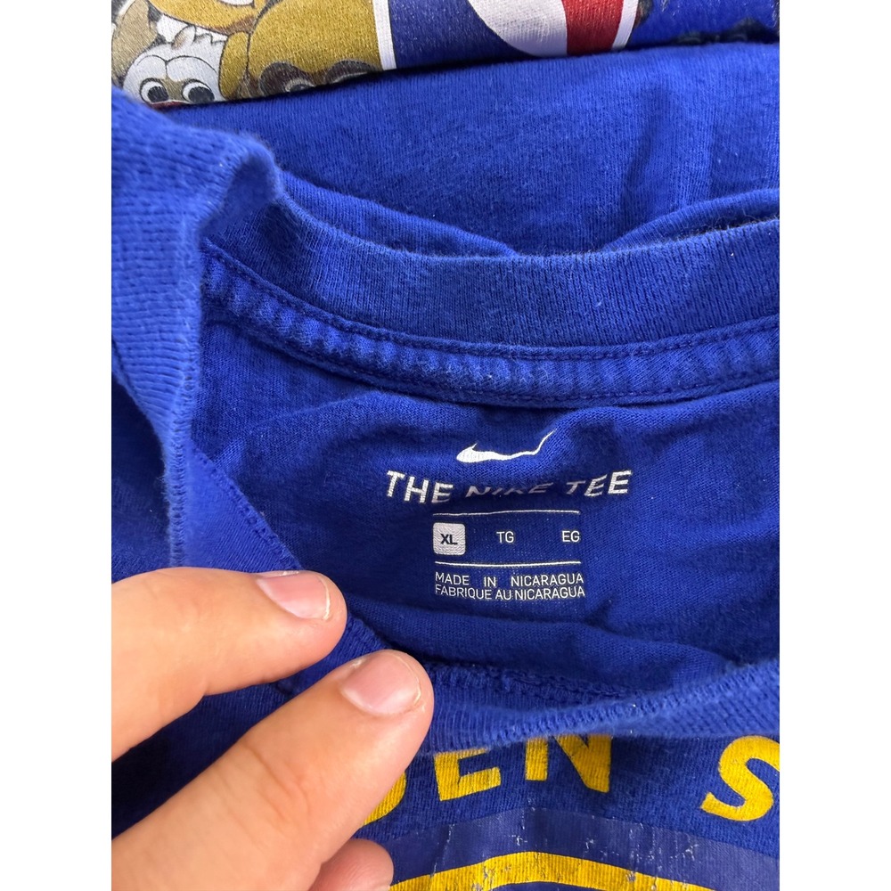 Nike Mens T-Shirt Lot of 4 XL Dri-FIT NBA Curry Mascot Sportswear Grey Blue - Picture 2 of 10